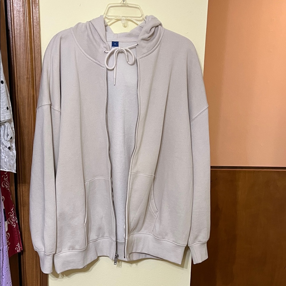 NWOT -  Ivory Zip-Up Hoodie